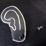 ブラック　CZ”キュービックジルコニア”　5.5mm　マグネットピアス 