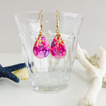 ☆送料無料☆さざれ石しずくピアス（ヒトデチャーム）