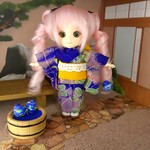 オビツ11 浴衣、帯、水風船のセット  .｡ﾟ+.古布.｡ﾟ+.