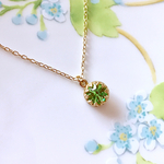 vintage ウランガラス スワロフスキー ネックレス