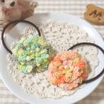春夏素材❇︎ピコットフラワーのヘアゴム/限定各１個🌟