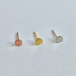 3色セット シンプル丸ピアス  ピンクゴールド ゴールド シルバー