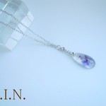 【送料無料】蝶と花のレジンモチーフネックレス(S_1334) 