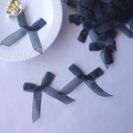 リボンパーツ＃309　ブラック　6cm×5cm　オーガンジー