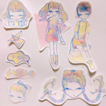 目つきがワルイ女の子ステッカー