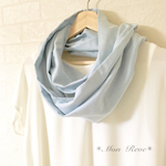 再販♡saxe blue* しなやか春夏スヌード