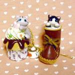 オーダーのお品○カップケーキバッグチャーム＆ブーツストラップ