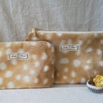 バンビファーの平ポーチ♪二つセット☆通帳＆カードポーチに☆