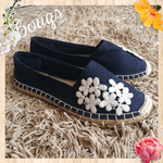 【22.5〜25.0cm】小花モチーフエスパドリーユ
