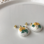 イエローのローズピアス
