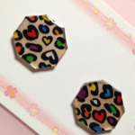 なな色ヒョウ柄ピアス