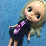 ブライス、リカちゃん用ワンピース、紺