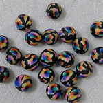カラフル　ポリマークレイビーズ　虹の花　２０個　１２〜１３mm