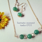 sweet girl🍀　❇ネックレスとピアスのセット