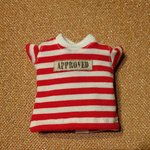 ブライス22cmドールサイズ☆赤白ボーダーＴシャツ