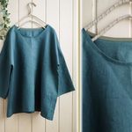 期間限定sale611☆彡ビリジアン色リネンドロップ袖プルオーバー♪送料無料