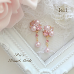 委託人気No.2【41】pink cherry シェリーメイ モチーフ♡ピアス*イヤリング  
