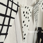 White & Black  モノトーンフラッグガーランド