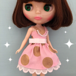 メタリックドットワンピース♡ピンク