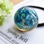 blue rose & butterfly in the iceⅢヘアゴム　レジン