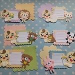 赤ちゃんクラフト  ミニコメントカード付き  ベビー、アニマルキャラ選べます