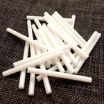 竹ビーズガラス白ミルク３０ｍｍ　（３０本）日本製　　　『Twist+zeroツイスト＋ゼロ』