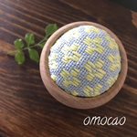 こぎん刺しのピンクッション✳︎はな✳︎イエロー