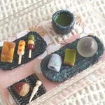 『涼風 和菓子セット(ピンク)』ミニチュア, ミニチュアフード