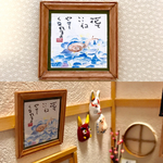 ミニチュア額  紫陽花とカタツムリ