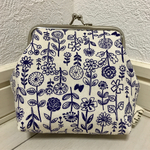 北欧草花（キナリ）♡がま口ポーチ