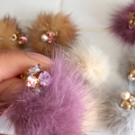 ミンクファーピアス♡パープル