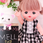 レース×チェック ノースリーブワンピース♩ メルちゃん  