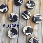 再販14【ウッドビーズ】denim painting  coin beads.