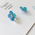 Hydrangea ＊一輪の紫陽花と雨粒ピアス/イヤリング