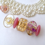 pink×goldバレッタ