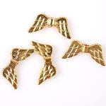 【直輸入】羽チャーム*10個セット*ゴールド* 
19*9*3mm