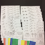 送料無料♡夏の図鑑風シール貼り15mmレベル1  -24絵柄