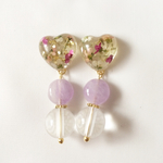 flower purple stone pierce