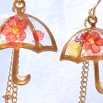14KGF）☂UMBRELLA Earrings *梅花*