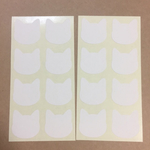 No.308《上質ホワイト無地シール》猫さん型3cm80枚＊送料無料＊