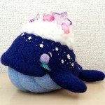 メルヘン♡レトロなキノコの森クジラさん(紺) ～七夕の天の川クジラversion～