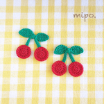 《2枚セット》さくらんぼのモチーフ  レース糸【受注制作】