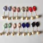 刺繍イヤリング・ダイヤ・・・あふれだすビーズたち