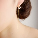 14kgf◇2粒パールのアメリカンピアス