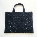 レッスンバッグ　星の綿麻 ネイビー
