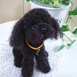 ＊羊毛フェルト＊トイプードル 犬 【黒】