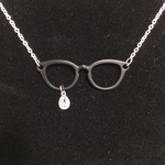 メガネの涙ネックレス ~GlassesTear~ Black