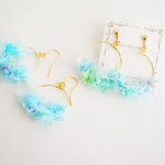 [限定６個] カクテルブルー　フープイヤリング or　ピアス