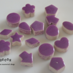 (purple) mini mix  セラミックタイル 10個