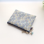 LIBERTY  　Celandine　セランダイン　J16B　ブルー系　ビニコのminiポーチ　◆　コインケース・小物入れに♪